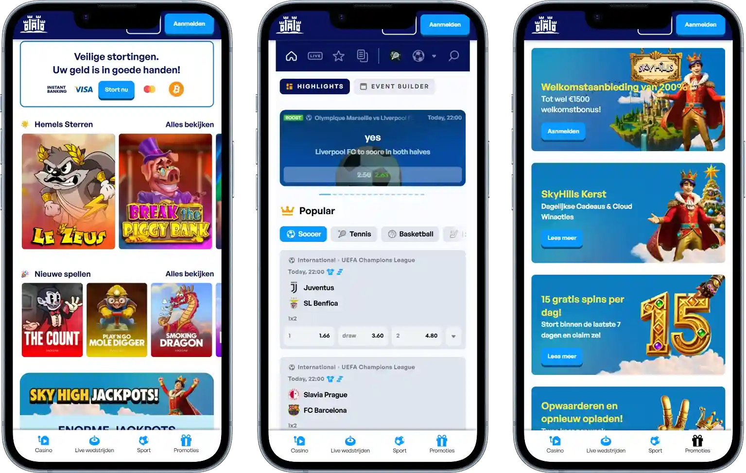 SkyHills Casino Mobiel Spelen
